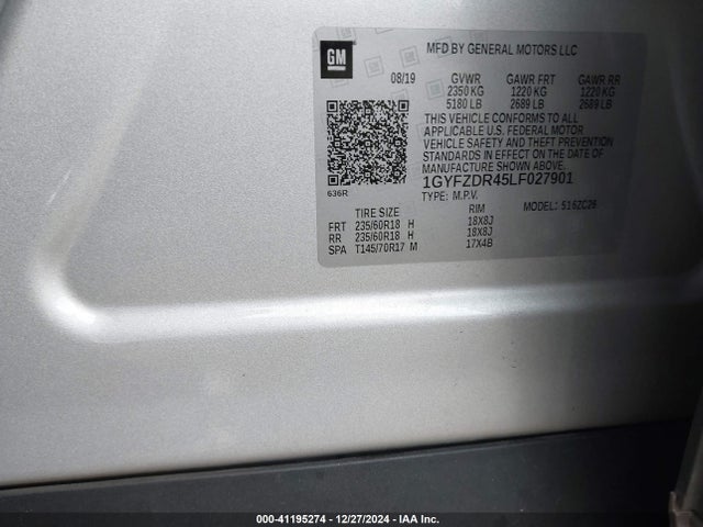 2020 CADILLAC XT4 1GYFZDR45LF027901 Photo 8