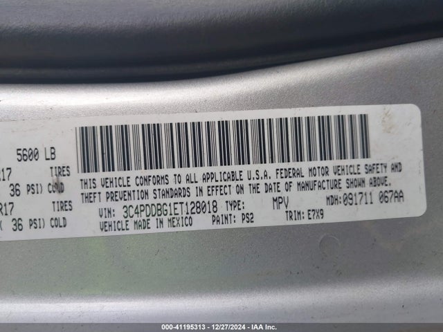 3C4PDDBG1ET128018 Dodge Journey Sxt
