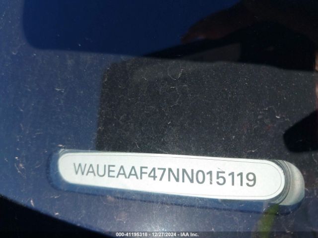 WAUEAAF47NN015119 Audi A4 Premium Plus 45 Tfsi S Line Quattro S Tronic