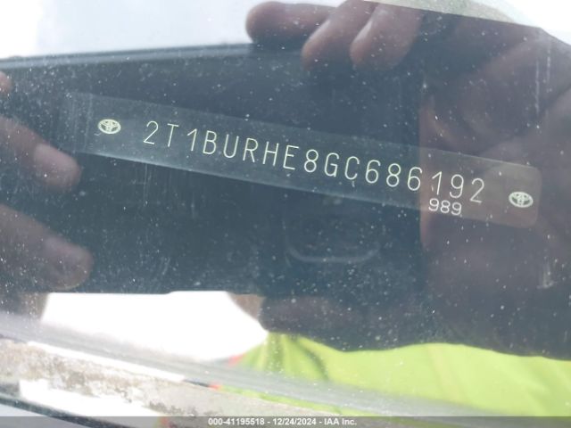 2T1BURHE8GC686192 Toyota Corolla S Plus