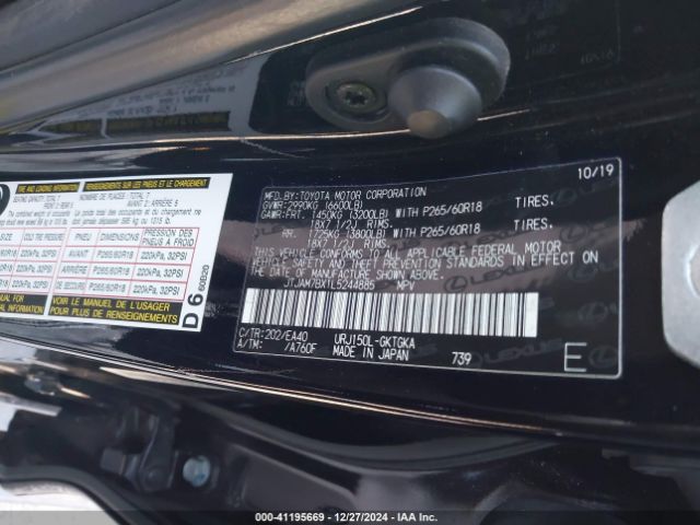 JTJAM7BX1L5244885 Lexus Gx 460 Premium