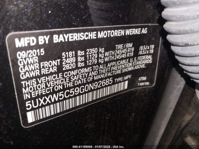 5UXXW5C59G0N92685 BMW X4 Xdrive35i