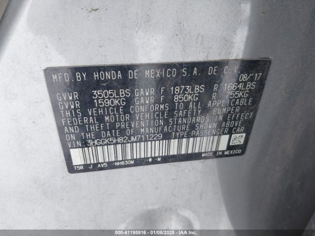 3HGGK5H82JM711229 Honda FIT EX