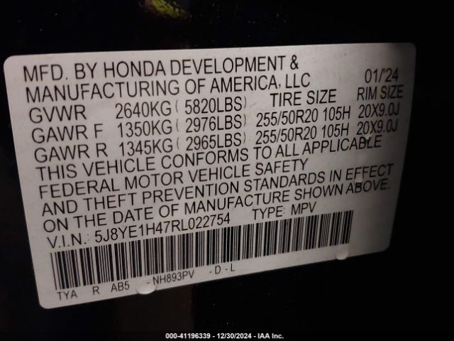 2024 ACURA MDX 5J8YE1H47RL022754 Photo 8