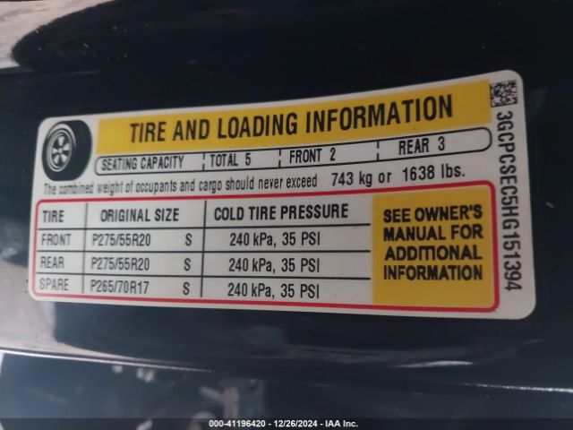 3GCPCSEC5HG151394 Chevrolet Silverado 1500 1lz