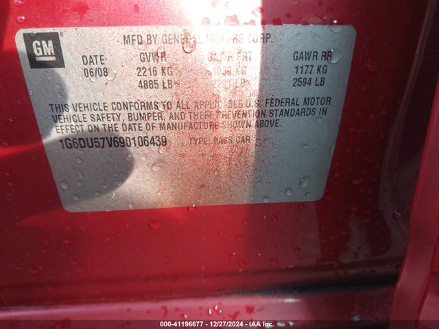 2009 CADILLAC CTS 1G6DU57V690106439 Photo 8