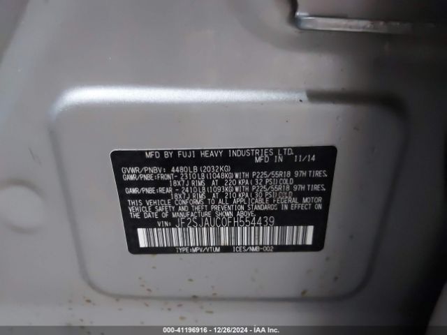 JF2SJAUC0FH554439 Subaru Forester 2.5i Touring