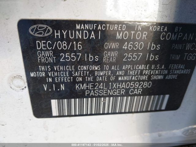 KMHE24L1XHA059280 Hyundai gdi nu