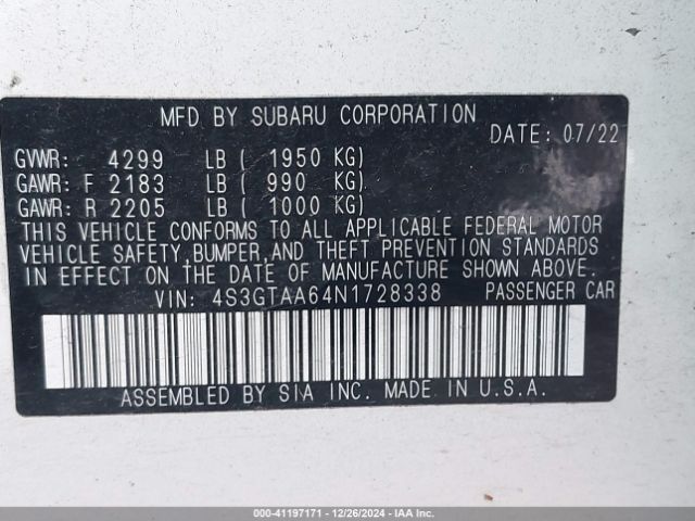 4S3GTAA64N1728338 Subaru Impreza Base 5-door