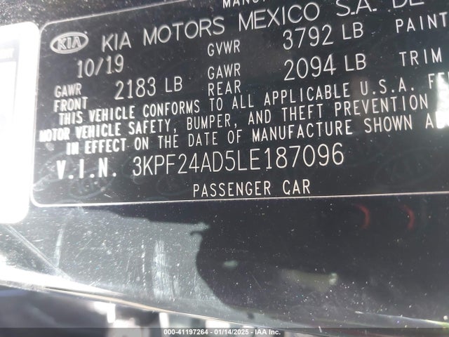 KIA Forte Lxs 2020 3KPF24AD5LE187096 Image 9