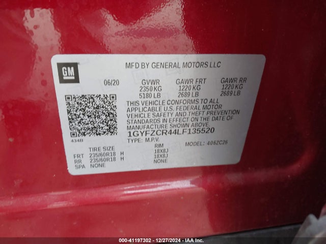 2020 CADILLAC XT4 1GYFZCR44LF135520 Photo 8