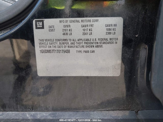 2007 CADILLAC CTS 1G6DM57T170179438 Photo 8