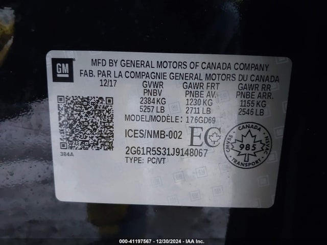 2018 CADILLAC XTS 2G61R5S31J9148067 Photo 8
