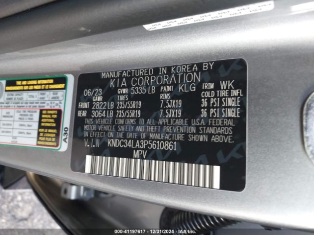 KNDC34LA3P5610861 KIA Ev6 Wind