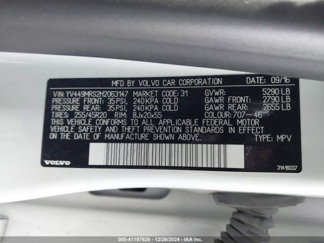 YV449MRS2H2063147 Volvo Xc60 T6 R-design