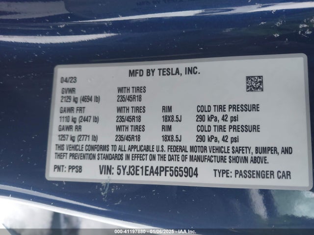 2023 TESLA MODEL 3 5YJ3E1EA4PF565904 Photo 8