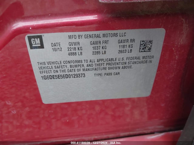 2013 CADILLAC CTS 1G6DE5E56D0129373 Photo 8