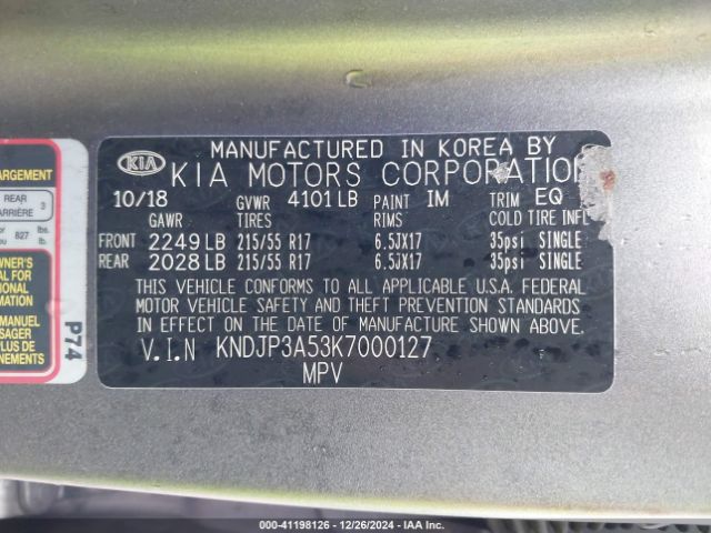 KNDJP3A53K7000127 KIA SOUL +