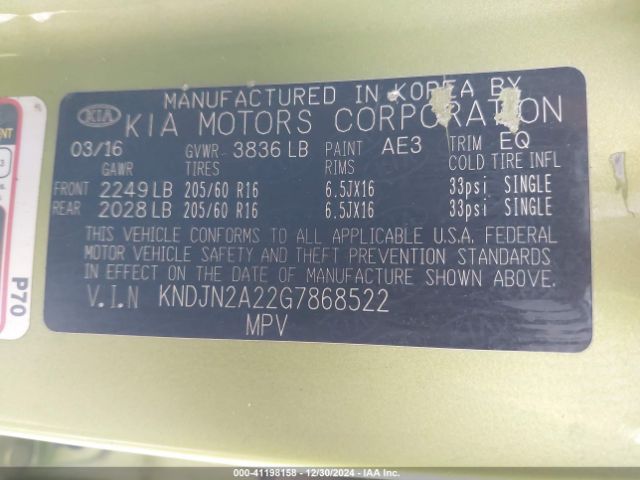 KNDJN2A22G7868522 KIA Soul