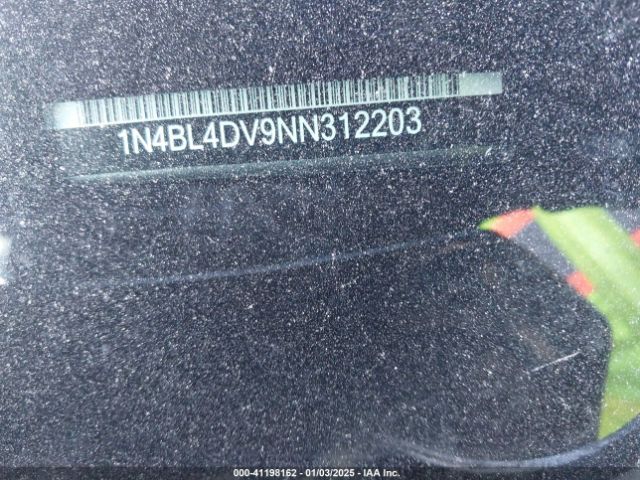 1N4BL4DV9NN312203 Nissan Altima Sv Fwd