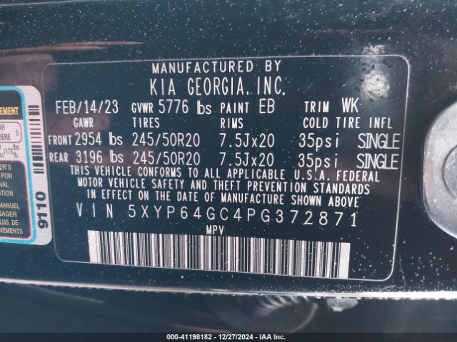 5XYP64GC4PG372871 KIA Telluride S