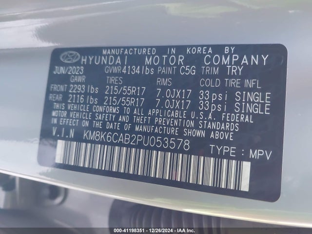 Hyundai Kona Sel 2023 KM8K6CAB2PU053578 Image 9