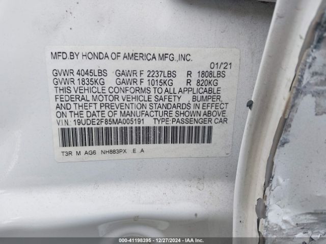 19UDE2F85MA005191 Acura Ilx Premium   A-spec Packages/technology   A-spec Packages