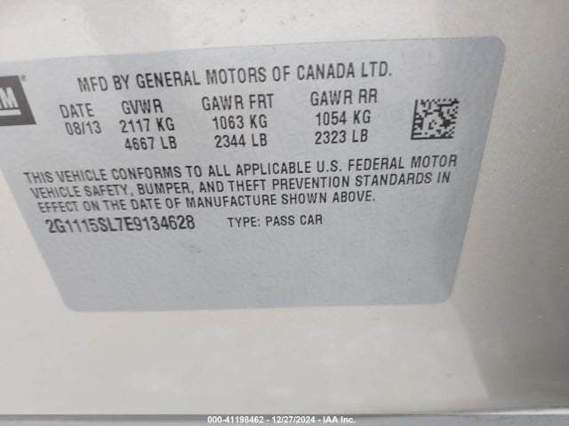 2G1115SL7E9134628 Chevrolet IMPALA 1LT