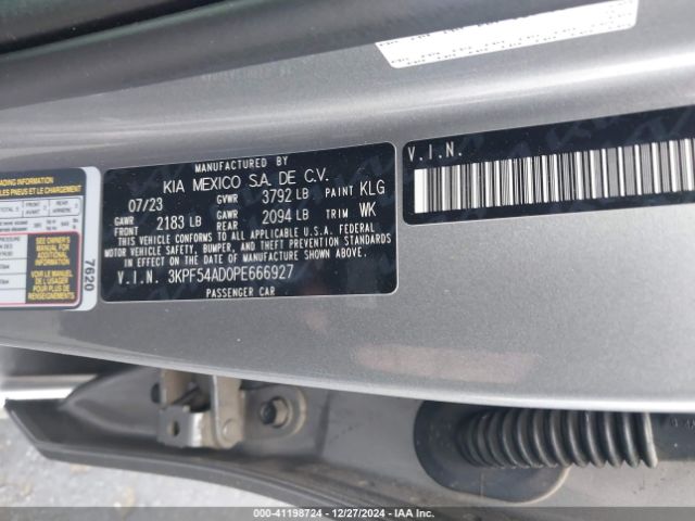 3KPF54AD0PE666927 KIA Forte Gt-line