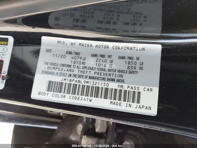 2021 MAZDA MAZDA3 JM1BPABL9M1321150 Photo 8