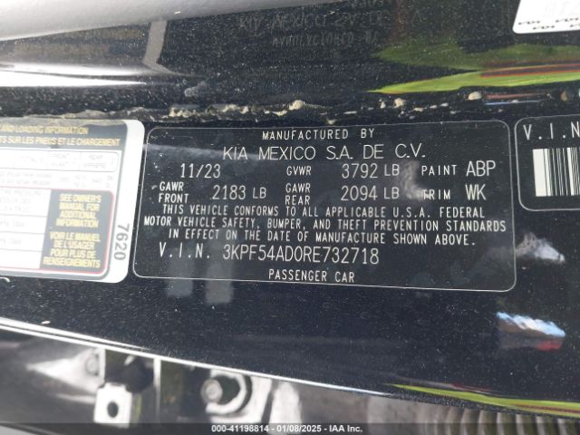 3KPF54AD0RE732718 KIA Forte Gt-line