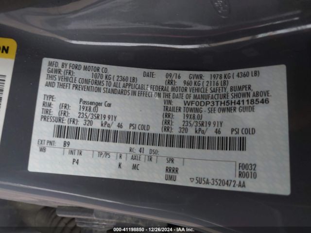 WF0DP3TH5H4118546 Ford FOCUS RS