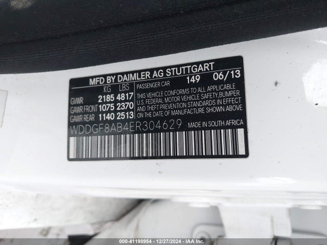 WDDGF8AB4ER304629 Mercedes-Benz C 300 Luxury 4matic/sport 4matic