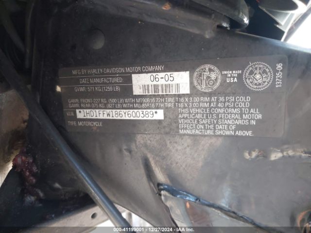 2006 HARLEY-DAVIDSON FLHTCI 1HD1FFW186Y600389 Photo 9