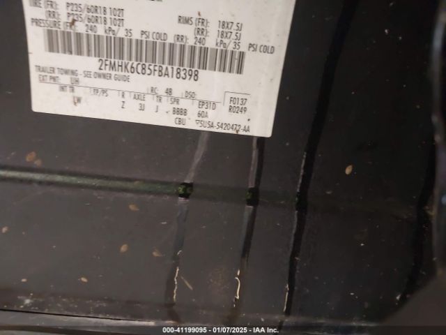 2FMHK6C85FBA18398 Ford FLEX SEL