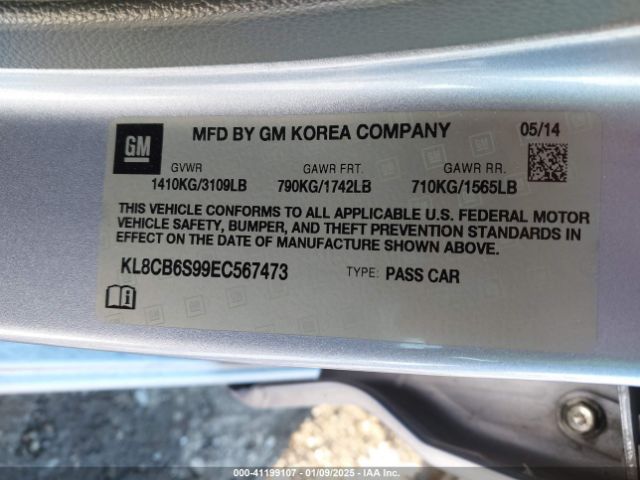 KL8CB6S99EC567473 Chevrolet Spark Ls Auto