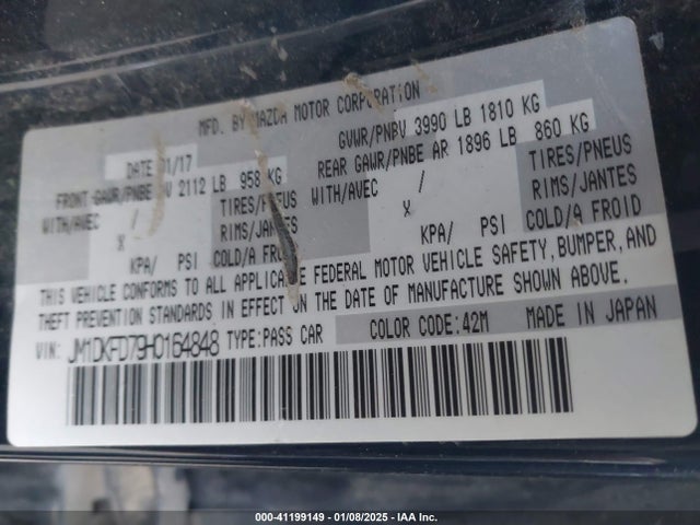 JM1DKFD79H0164848 Mazda pe
