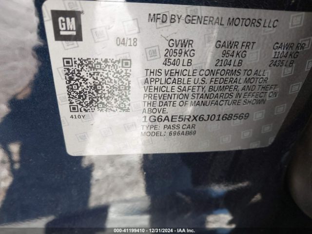 1G6AE5RX6J0168569 Cadillac Ats Standard