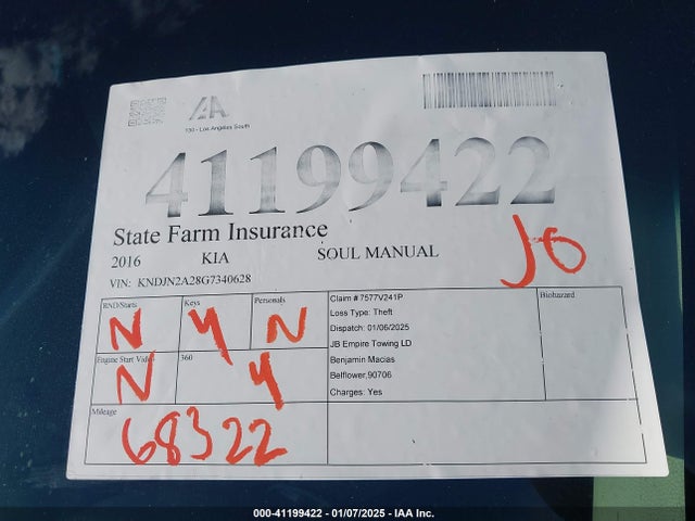 KIA Soul 2016 KNDJN2A28G7340628 Image 18
