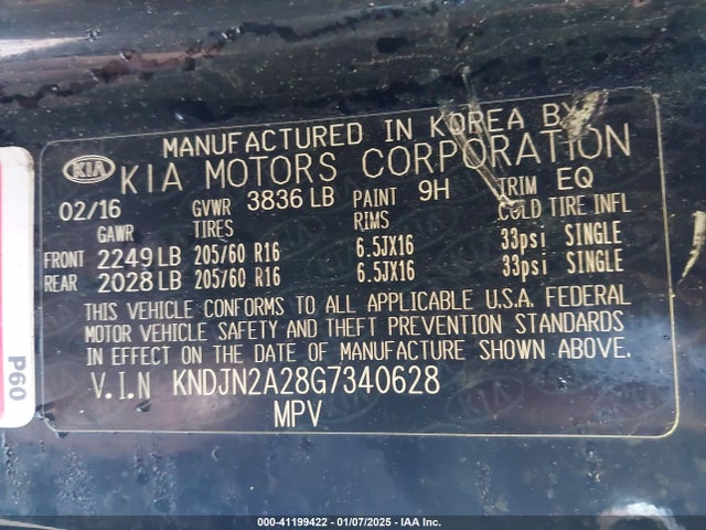 KIA Soul 2016 KNDJN2A28G7340628 Image 9