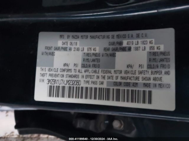 3MZBN1U7XJM232060 Mazda Mazda3 Sport