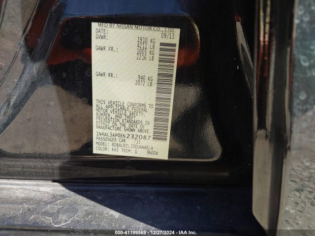 Nissan Altima 2.5 S 2014 1N4AL3AP0EN232087 Image 9