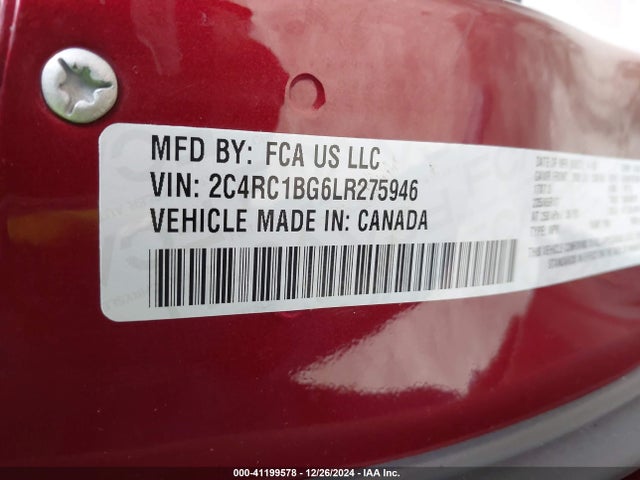 Chrysler Pacifica Touring L 2020 2C4RC1BG6LR275946 Image 9