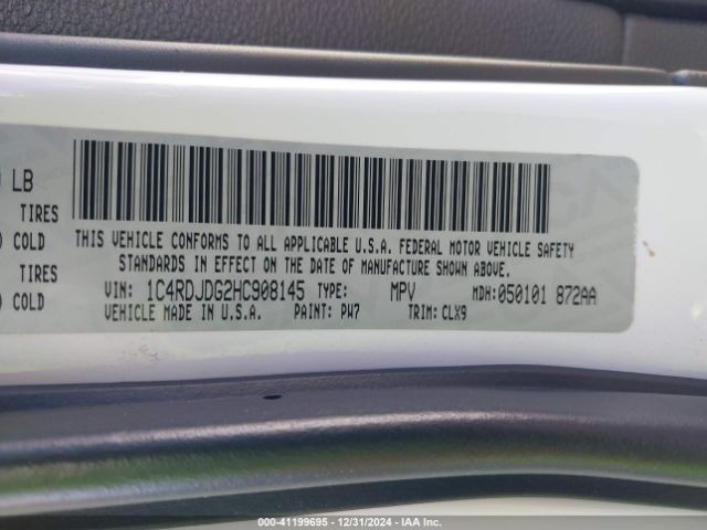 1C4RDJDG2HC908145 Dodge Durango Gt Awd