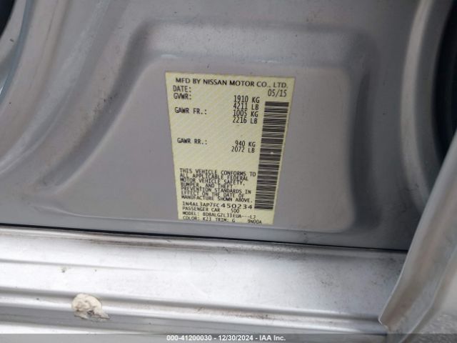 1N4AL3AP7FC450234 Nissan Altima 2.5 S