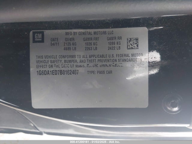 2011 CADILLAC CTS 1G6DA1ED7B0162407 Photo 8