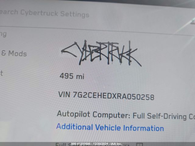 7G2CEHEDXRA050258 Tesla Cybertruck All-wheel Drive