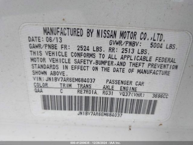 JN1BV7AR6EM684037 Infiniti Q50 Premium