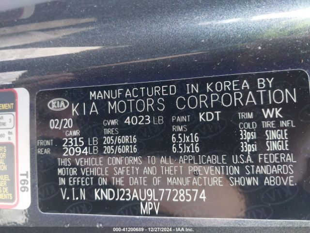 KNDJ23AU9L7728574 KIA SOUL S