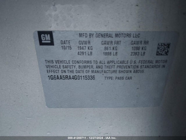 2016 CADILLAC ATS 1G6AA5RA4G0115336 Photo 8